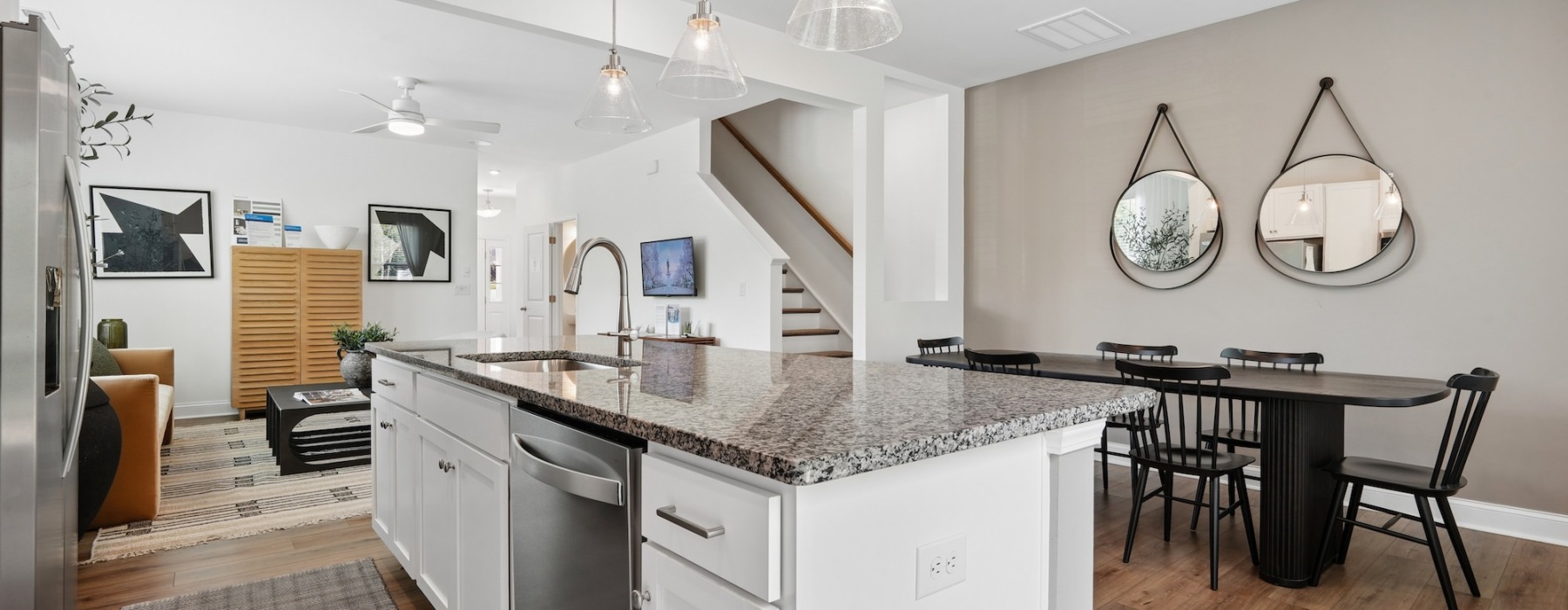 Well-lit kitchen with ample counter space